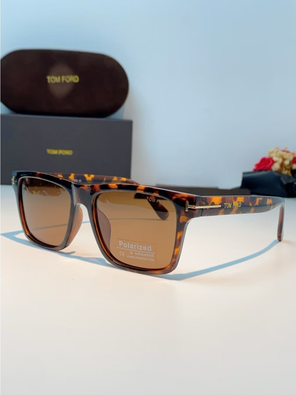 Tom Ford Tortoiseshell Sunglasses with Brown Lenses